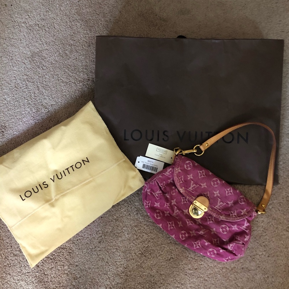 Louis Vuitton mini pleaty denim fuchsi authentic